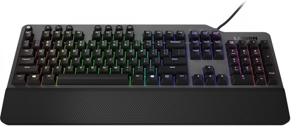 Клавиатура Lenovo K500 RGB механическая черный USB Multimedia for gamer LED (подставка для запястий) (GY40T26479) кабель 1.8м - фото 4