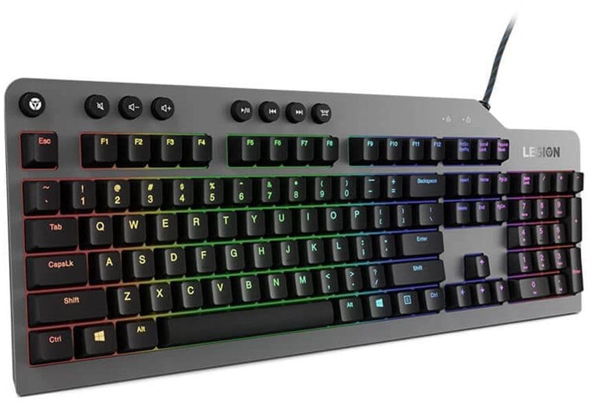 Клавиатура Lenovo K500 RGB механическая черный USB Multimedia for gamer LED (подставка для запястий) (GY40T26479) кабель 1.8м - фото 4