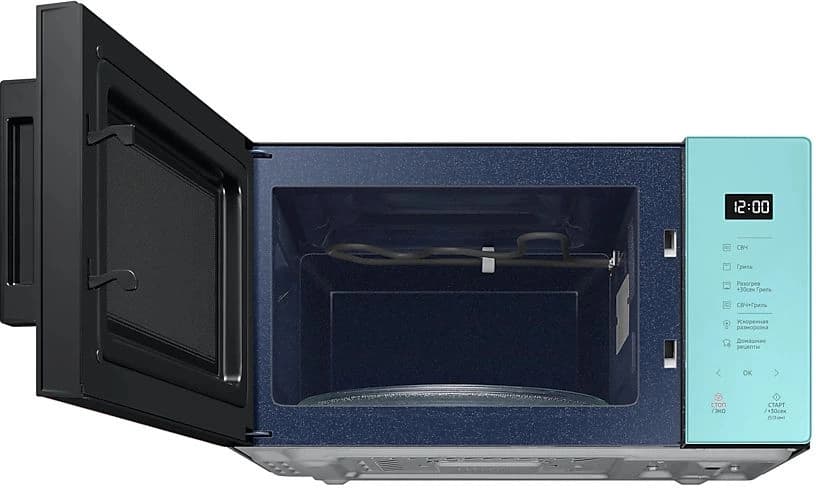 Микроволновая Печь Samsung MG23T5018AN/BW 23л. 800Вт мятный/черный - фото 4