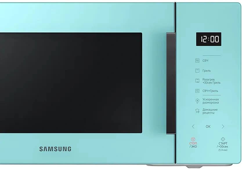 Микроволновая Печь Samsung MG23T5018AN/BW 23л. 800Вт мятный/черный - фото 4
