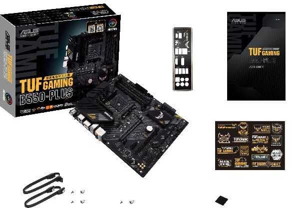 Материнская плата Asus TUF GAMING B550-PLUS Soc-AM4 AMD B550 4xDDR4 ATX AC`97 8ch(7.1) 2.5Gg RAID+HDMI+DP - фото 4