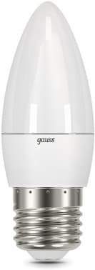 Лампа светодиодная Gauss 9.5Вт цок.:E27 свеча 220B св.свеч.бел.теп. (упак.:10шт) (103102110) - фото 5