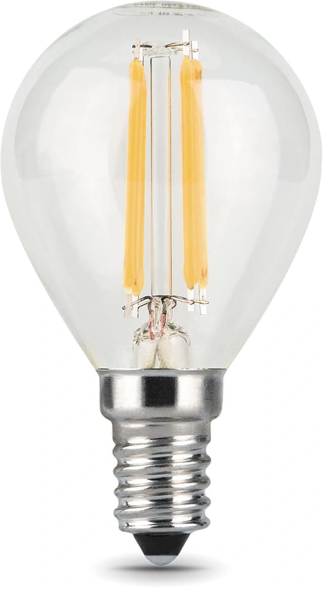 Лампа филам. Gauss Filament 11Вт цок.:E14 шар 220B св.свеч.бел.нейт. (упак.:10шт) (105801211) - фото 2
