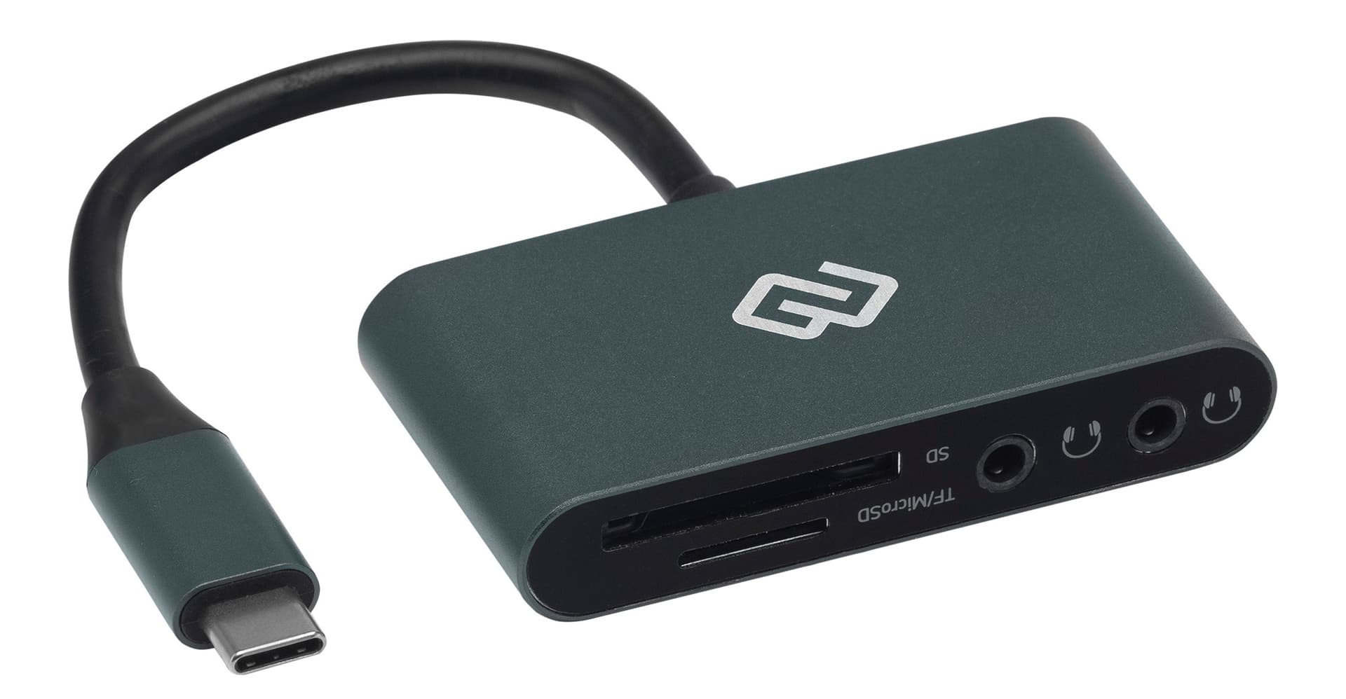 Устройство чтения карт памяти USB Type-C Digma CR-CA2512-G серый - фото 4