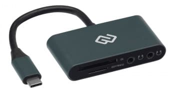 Устройство чтения карт памяти USB Type-C Digma CR-CA2512-G серый - фото 5
