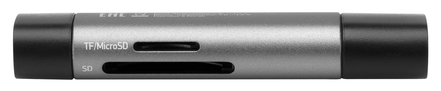 Устройство чтения карт памяти USB 2.0/Type C Digma CR-CU2520-G серый - фото 4