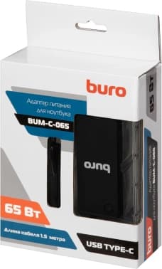 Блок питания Buro BUM-C-065 автоматический 65W 5V-20V 3A - фото 2