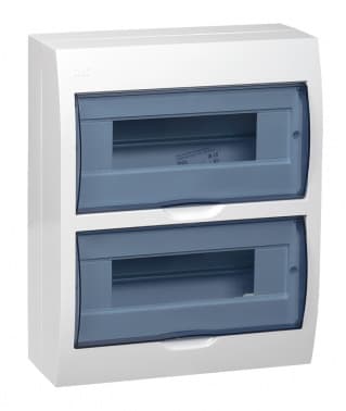Щит распределительный IEK MKP12-N-24-40-10 ЩРН-П-24 для установки модульных устройств навесной 270мм 99мм 327мм 660B 24мод. пластик IP41 белый (упак.:1шт) - фото 2
