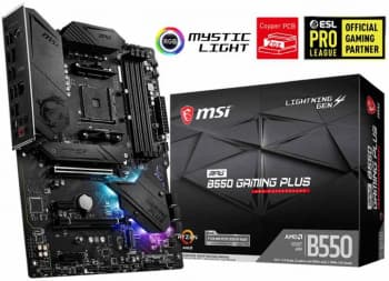 Материнская плата MSI MPG B550 GAMING PLUS Soc-AM4 AMD B550 4xDDR4 ATX AC`97 8ch(7.1) GbLAN RAID+HDMI+DP - фото 2