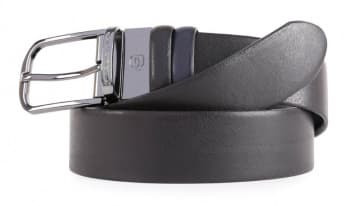 Ремень мужской Piquadro Black Square CU4877B3/NBLU2 регулир. 125х3.5см черный/темно-синий натур.кожа - фото 5
