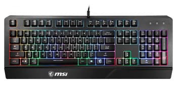 Клавиатура MSI Vigor GK20 RU черный USB Multimedia for gamer LED (подставка для запястий) (S11-04RU230-CLA) кабель 1.8м - фото 2