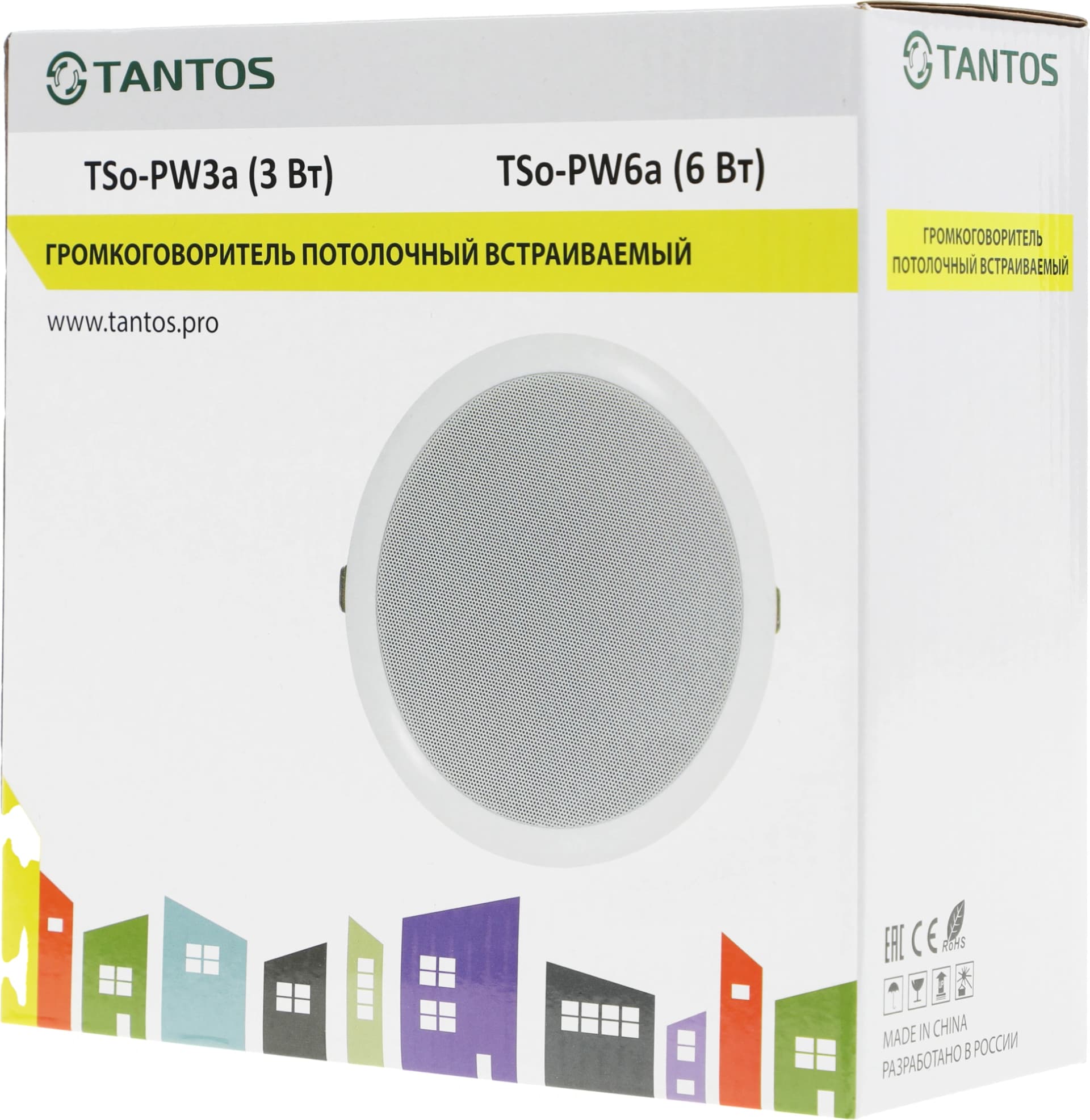 Громкоговоритель Tantos TSo-PW6a потолочный 6Вт белый (00-00026408) - фото 4