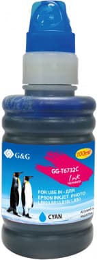 Чернила G&G GG-T6732C голубой 100мл для Epson L800, L805, L810, L850 - фото 5