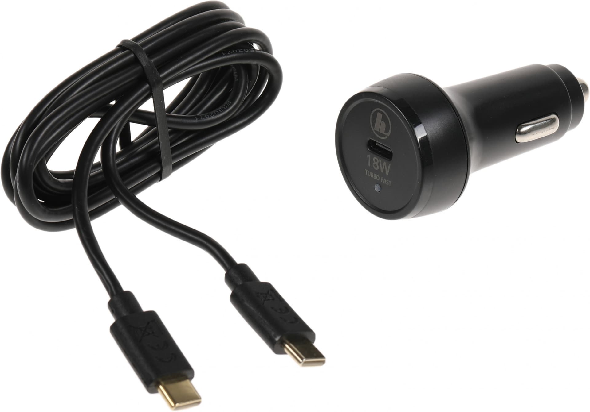 Автомобильное зар./устр. Hama H-183327 18W 3A (PD+QC) USB Type-C универсальное черный (00183327) - фото 3