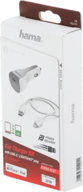 Автомобильное зар./устр. Hama H-183317 30W 3A (PD) USB Type-C для Apple белый (00183317) - фото 2