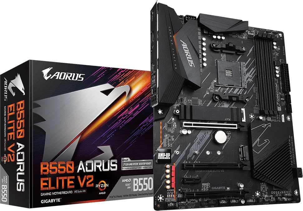 Материнская плата Gigabyte B550 AORUS ELITE V2 Soc-AM4 AMD B550 4xDDR4 ATX AC`97 8ch(7.1) 2.5Gg RAID+HDMI+DP - фото 3