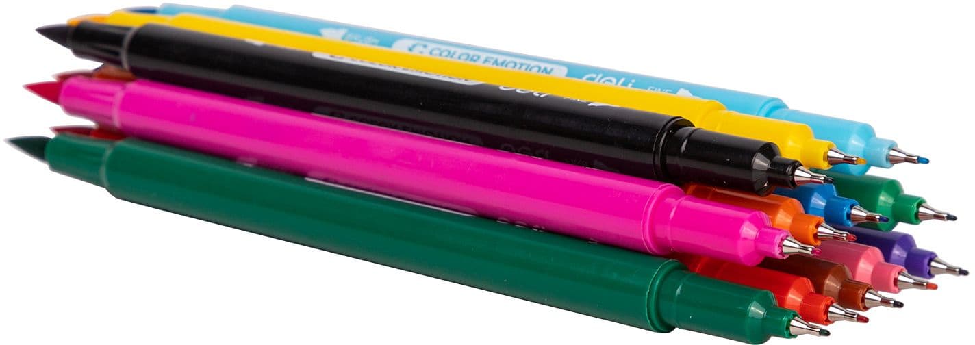 Фломастеры Deli EC151-12 Color Emotion 12цв. пластиковая коробка (12шт.) - фото 5