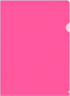 Папка-уголок Бюрократ Double Neon DNECPINK A4 пластик 0.18мм розовый - фото 2