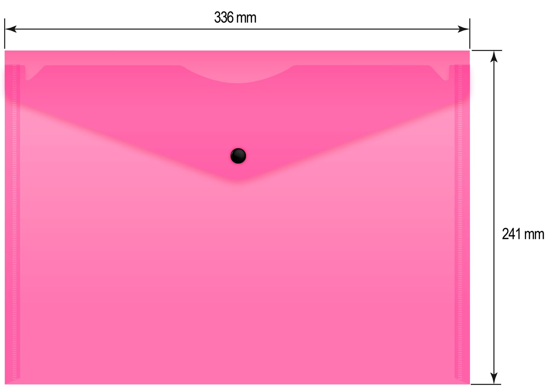 Конверт на кнопке Бюрократ Неон DNEPK803A4PINK A4 гориз. пластик 0.15мм розовый - фото 5