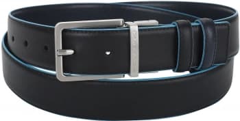 Ремень мужской Piquadro Blue Square CU2619B2/NBLU2 регулир. 127х3.5см черный/темно-синий натур.кожа - фото 5