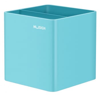 Подставка Deli NS011Blue Nusign 2отд. для письменных принадлежностей 84х84х86мм синий пластик - фото 2