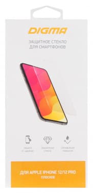 Защитное стекло для экрана Digma для Apple iPhone 12/12 Pro прозрачная 1шт. (DGG1AP12PA) - фото 2