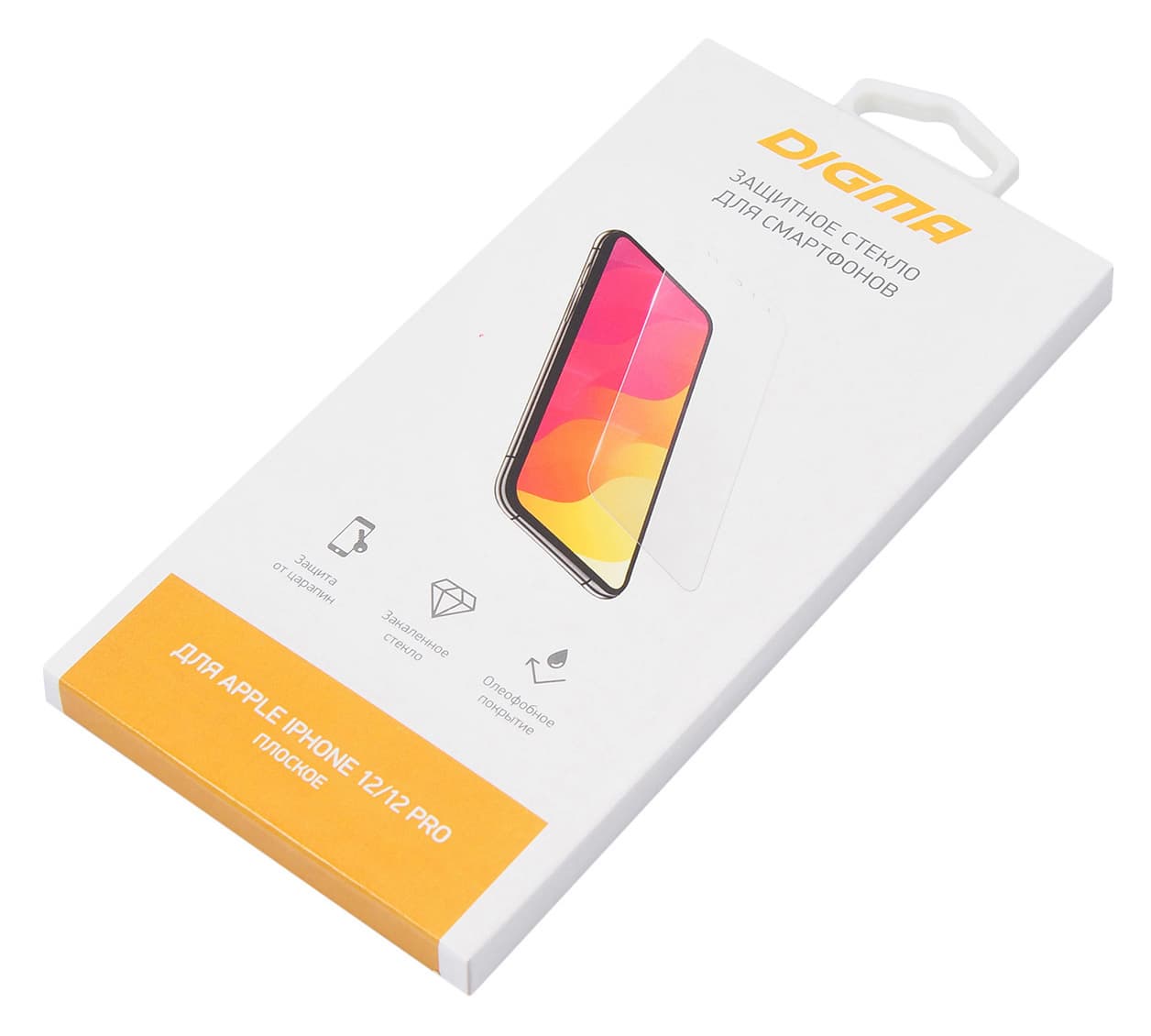 Защитное стекло для экрана Digma для Apple iPhone 12/12 Pro прозрачная 1шт. (DGG1AP12PA) - фото 2