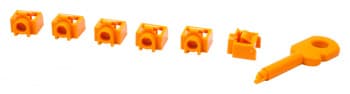 Заглушка Lanmaster LAN-SEC45-PL-SET-OR (упак.:6шт) 6м оранжевый - фото 2