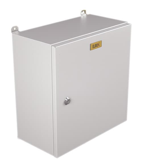 Шкаф электротехнический Elbox EMW-800.600.300-1-IP66 одноствор. настенный 800мм 600мм 300мм 285мм IP66 несъемн.бок.пан. 150кг серый - фото 4