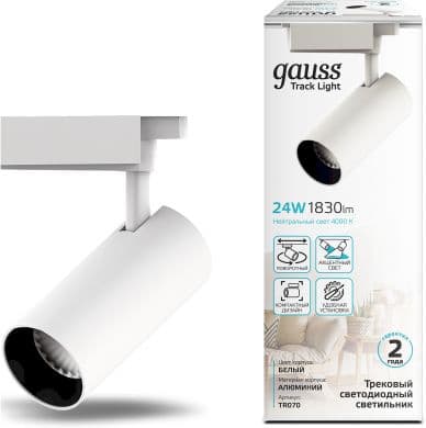 Светильник Gauss TR070 4000K цв.св.:белый нейтральный белый - фото 4