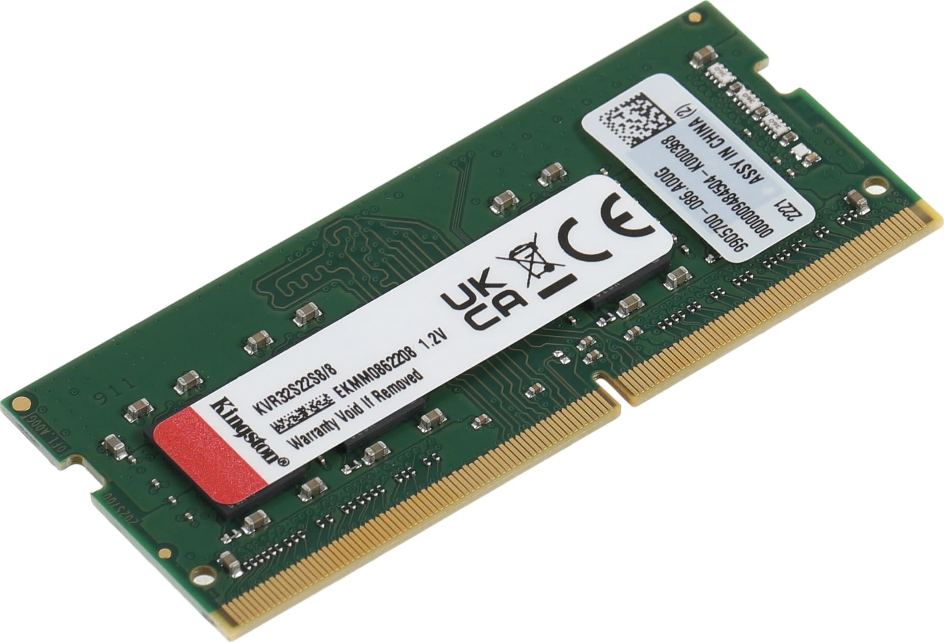 Память DDR4 8Gb 3200MHz Kingston KVR32S22S8/8 VALUERAM RTL PC4-25600 CL22 SO-DIMM 260-pin 1.2В single rank Ret - фото 2