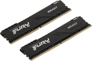 Память DDR4 2x16Gb 3200MHz Kingston KF432C16BBK2/32 Fury Beast Black RTL Gaming PC4-25600 CL16 DIMM 288-pin 1.35В single rank с радиатором Ret - фото 2