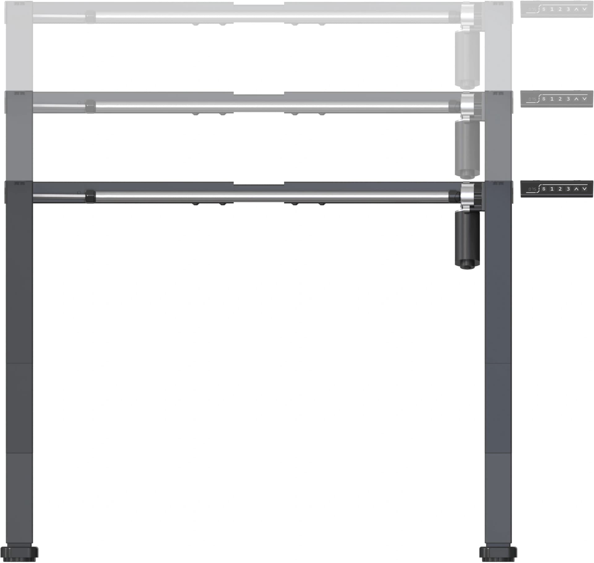 Подстолье Cactus CS-EDF-BK электропривод каркас черный 140x72x60см - фото 5