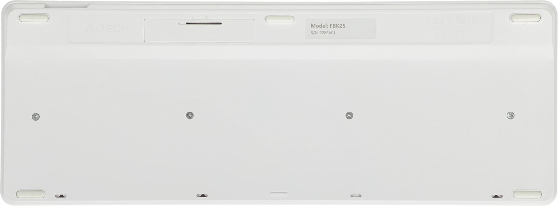 Клавиатура A4Tech FBK25 белый/серый USB беспроводная BT/Radio slim Multimedia (FBK25 WHITE) - фото 4
