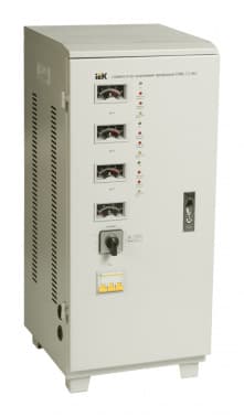 Стабилизатор напряжения IEK СНИ3 7.5кВА трехфазный серый (IVS10-3-07500) - фото 2