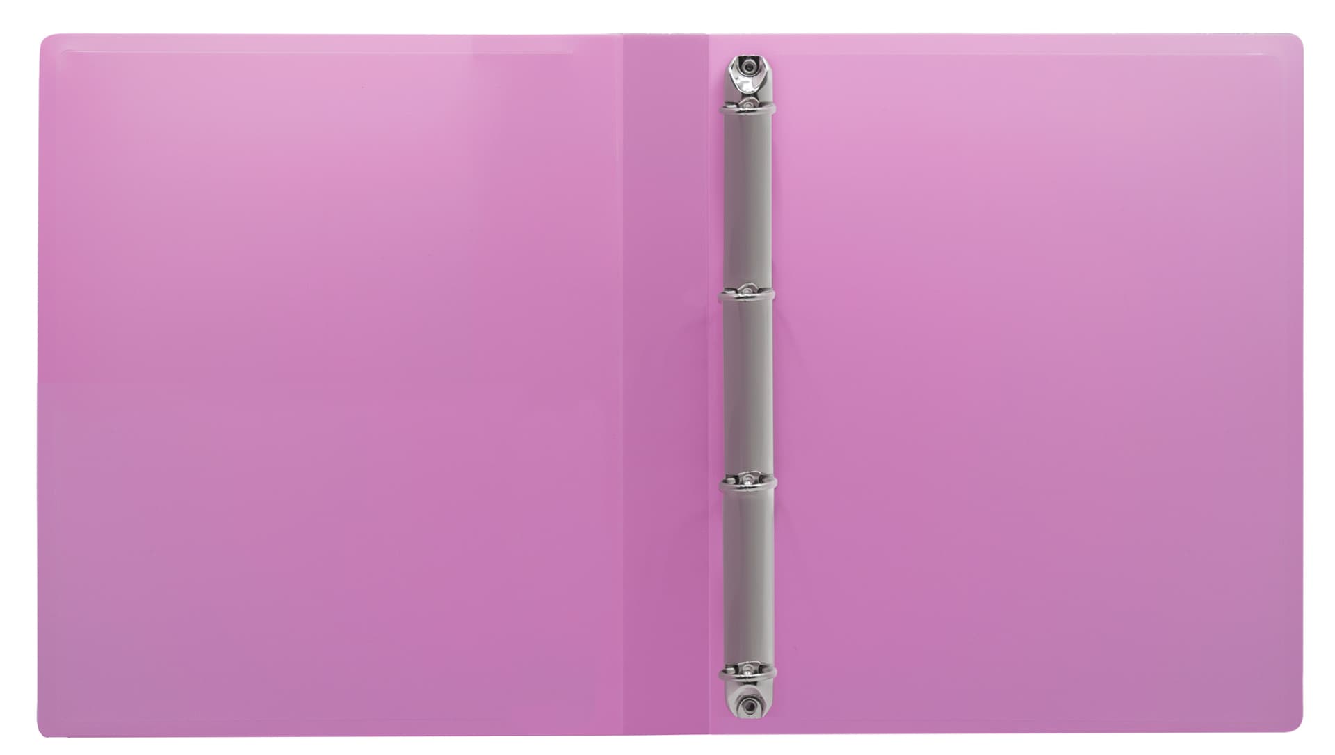 Папка панорама на 4-х кольцах Бюрократ Pastel PAST0740/4RPINK A4 пластик 0.7мм кор.40мм торц.карм с бум. встав розовый - фото 4