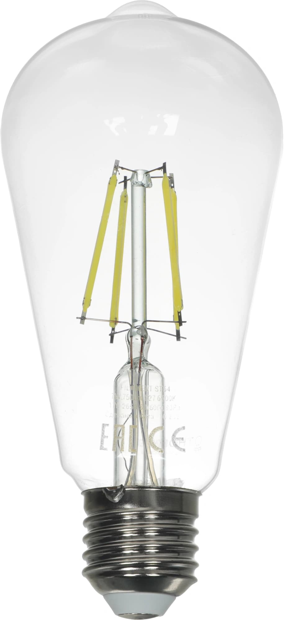 Лампа филам. Thomson Filament TH-B2341 7Вт цок.:E27 эдисон 220B св.свеч.бел.хол. ST64 (упак.:1шт) - фото 4