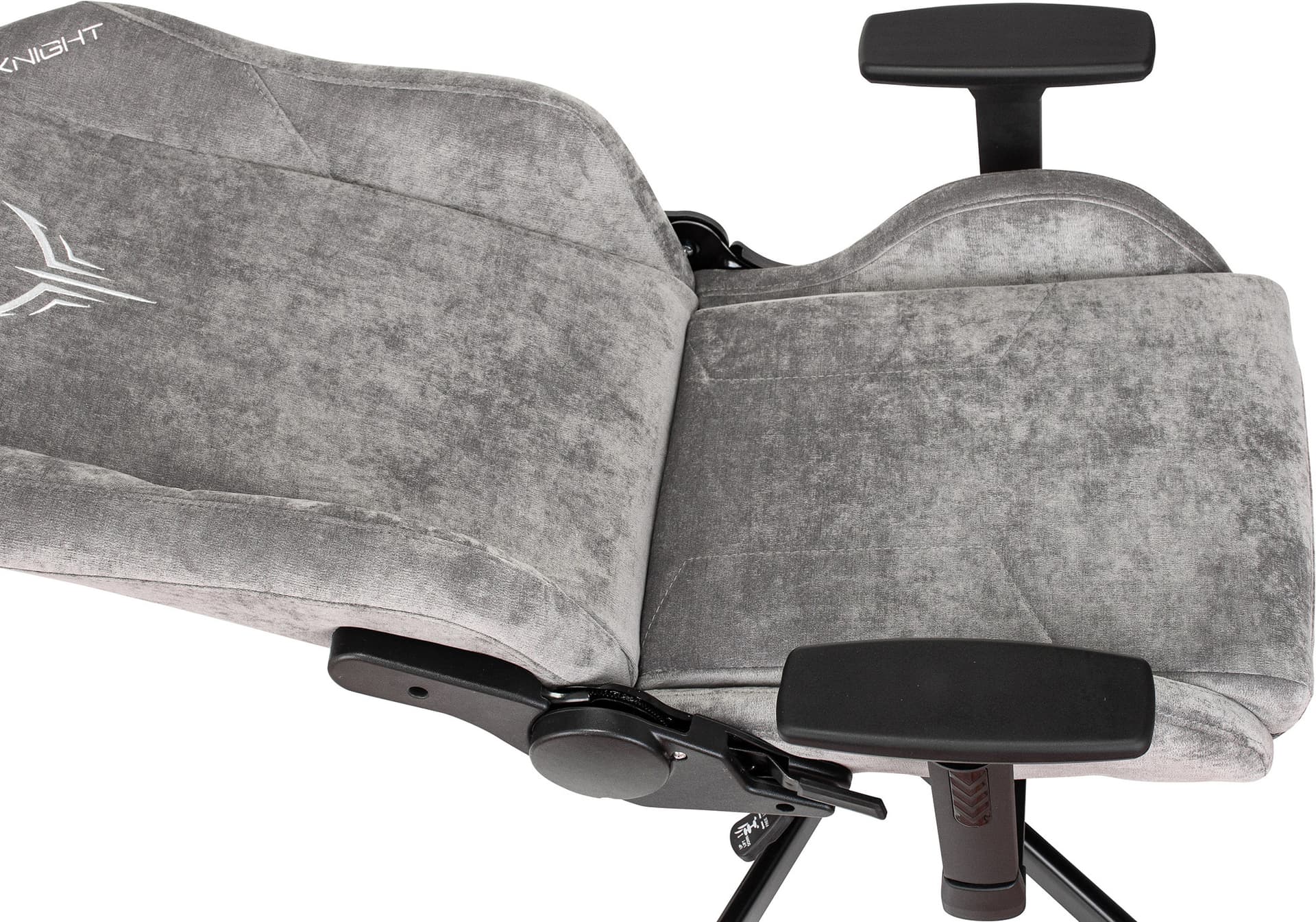 Кресло игровое Knight N1 Fabric серый Light-19 с подголов. крестов. металл - фото 4