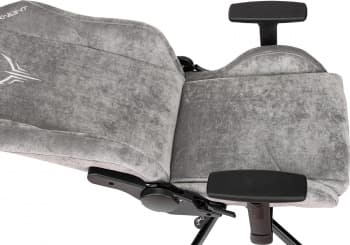 Кресло игровое Knight N1 Fabric серый Light-19 с подголов. крестов. металл - фото 5