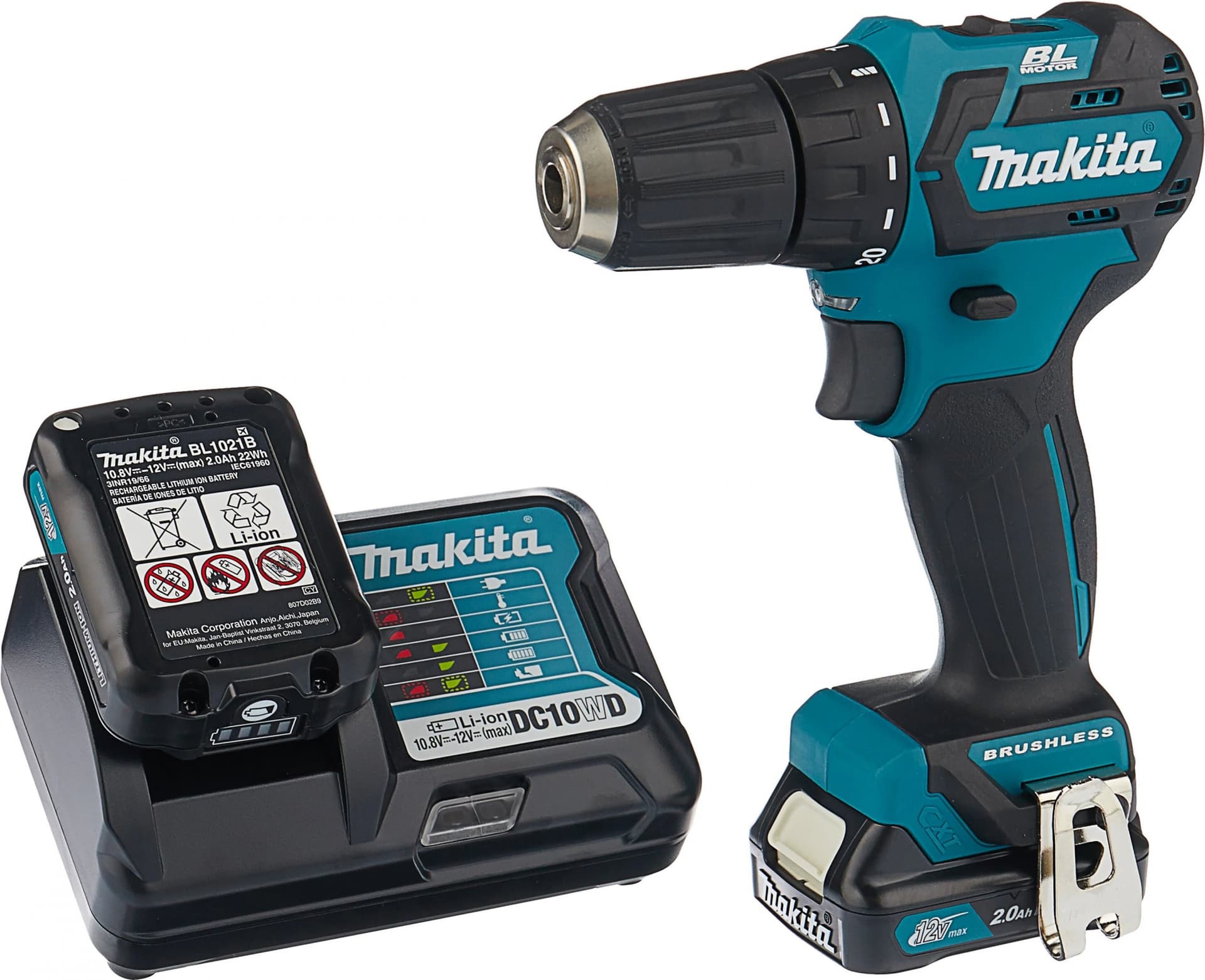 Дрель-шуруповерт Makita DF332DWAE аккум. патрон:быстрозажимной (кейс в комплекте)