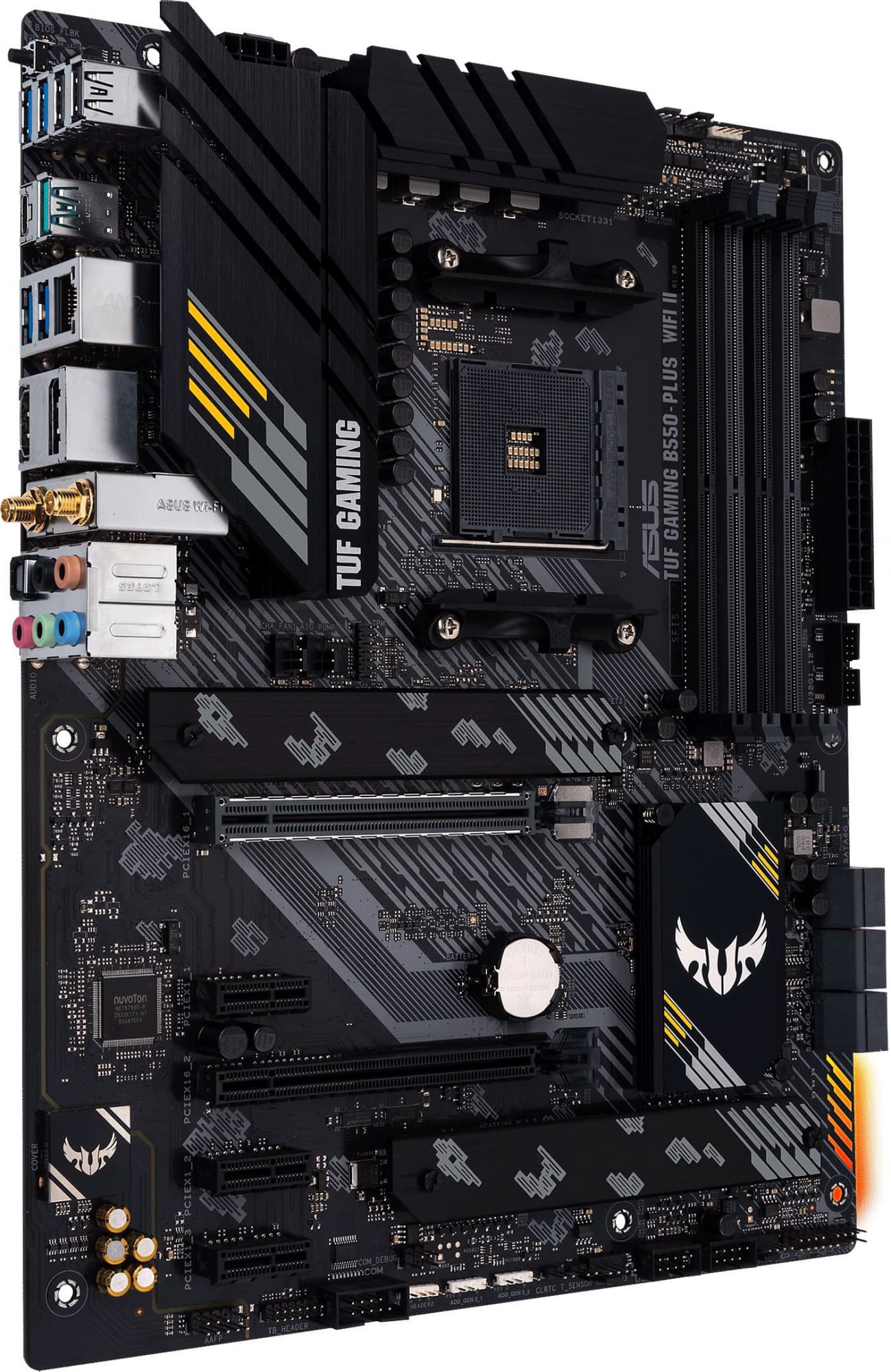 Материнская плата Asus TUF GAMING B550-PLUS WIFI II Soc-AM4 AMD B550 4xDDR4 ATX AC`97 8ch(7.1) 2.5Gg RAID+HDMI+DP - фото 3