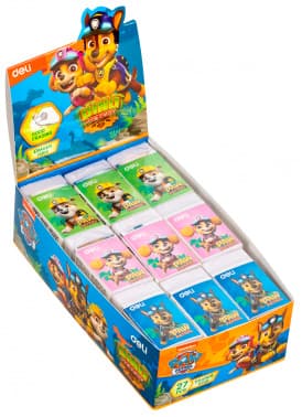 Ластик Deli Paw Patrol EH308 45х25х12мм ПВХ ассорти картонный дисплей (1шт) - фото 2