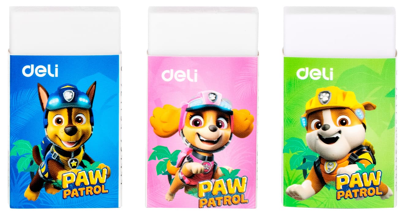 Ластик Deli Paw Patrol EH308 45х25х12мм ПВХ ассорти картонный дисплей (1шт) - фото 4