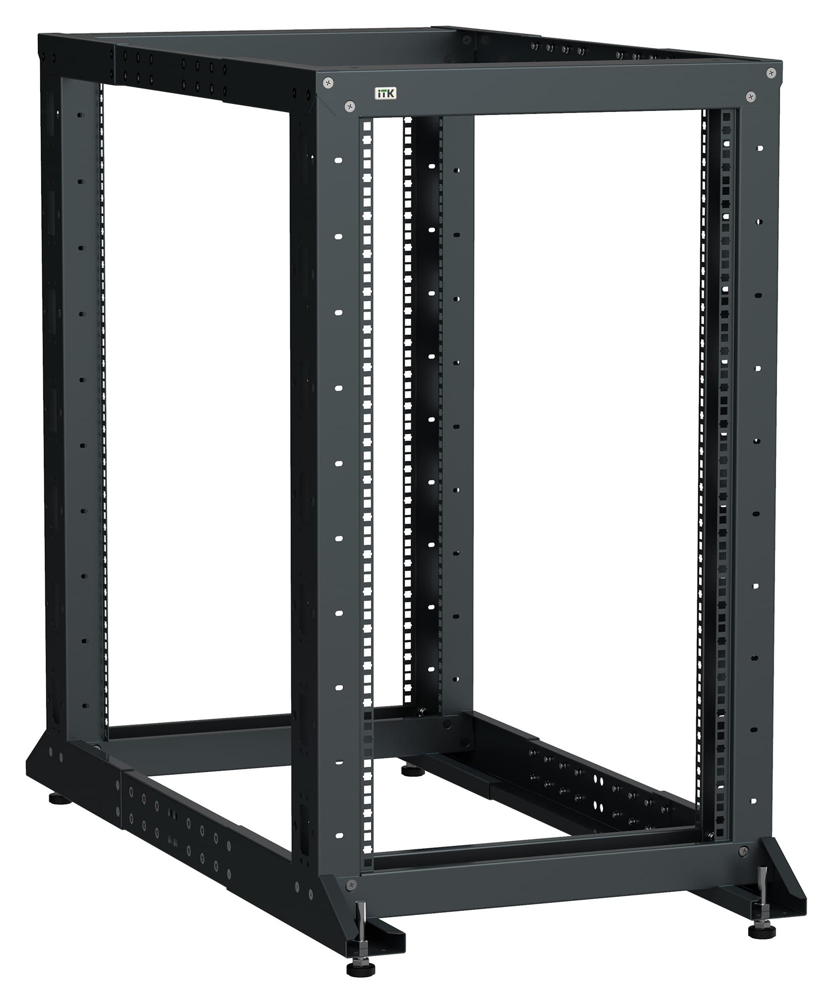 Стойка двухрамная ITK Linea LF05-42U61-2GM 42U 600ммX1000мм 700кг черный