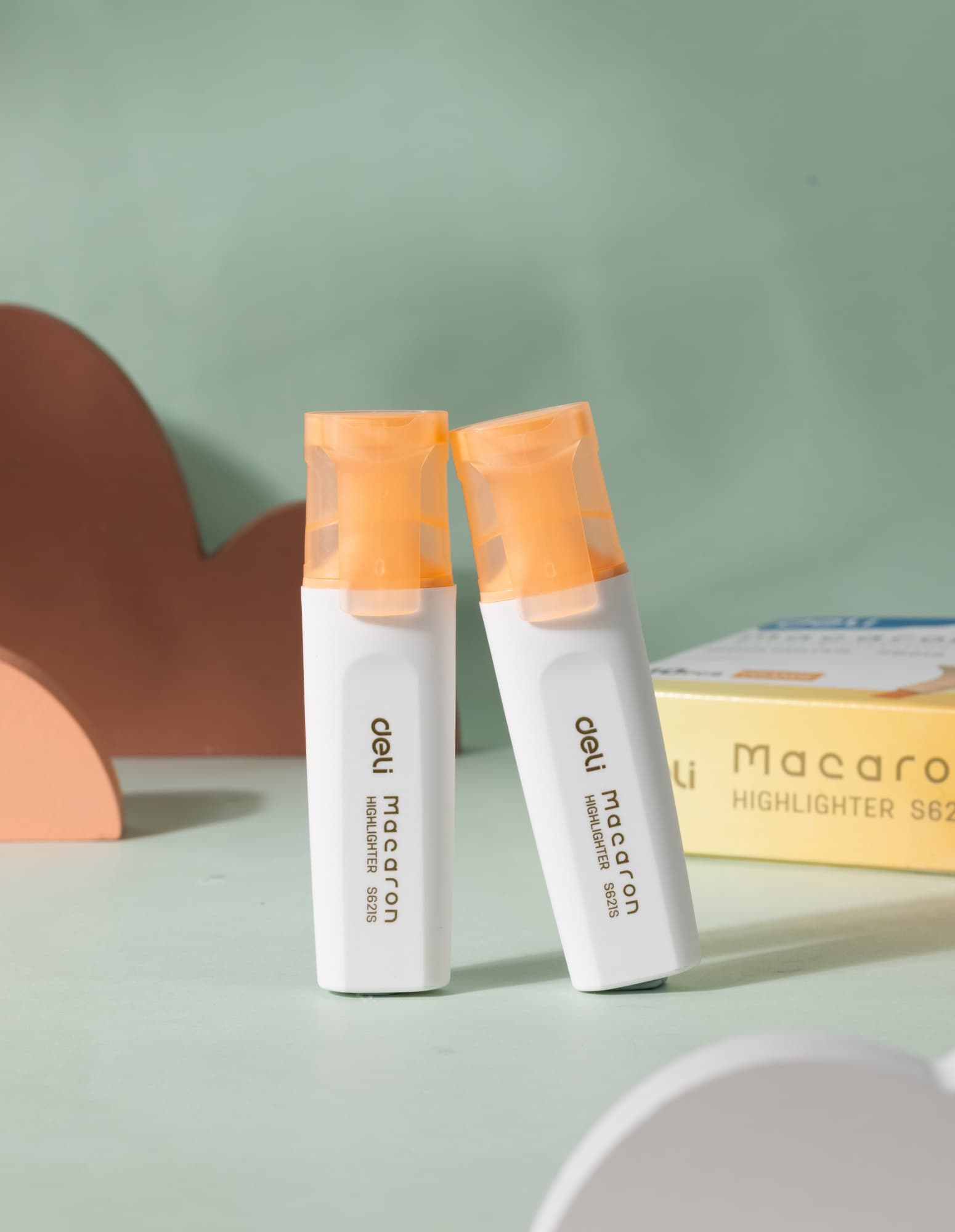 Текстовыделитель Deli ES621Sorange Macaron скошенный пиш. наконечник 1-5мм оранжевый - фото 3