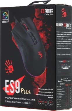 Мышь A4Tech Bloody ES9 Plus черный оптическая 10000dpi USB 7but - фото 5