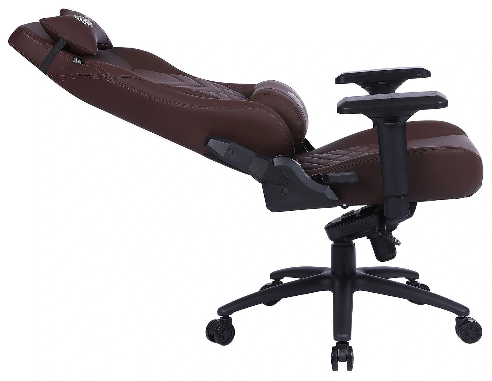 Кресло игровое Cactus CS-CHR-0112BR коричневый экокожа с подголов. крестов. сталь - фото 5