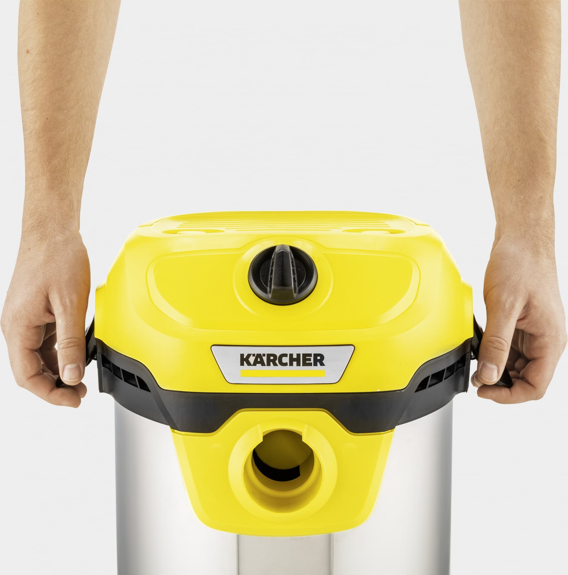 Строительный пылесос Karcher WD 2 Plus S V-15/4/18 1000Вт (уборка: сухая/влажная/выдув/сбор воды) желтый - фото 4