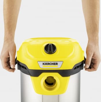 Строительный пылесос Karcher WD 2 Plus S V-15/4/18 1000Вт (уборка: сухая/влажная/выдув/сбор воды) желтый - фото 5