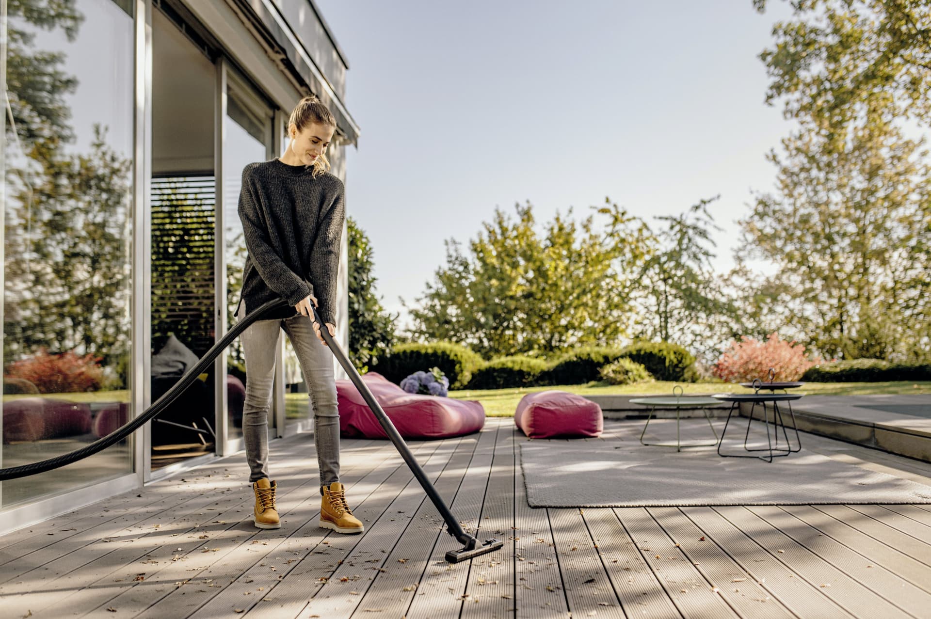 Строительный пылесос Karcher WD 2 Plus S V-15/4/18 1000Вт (уборка: сухая/влажная/выдув/сбор воды) желтый - фото 5